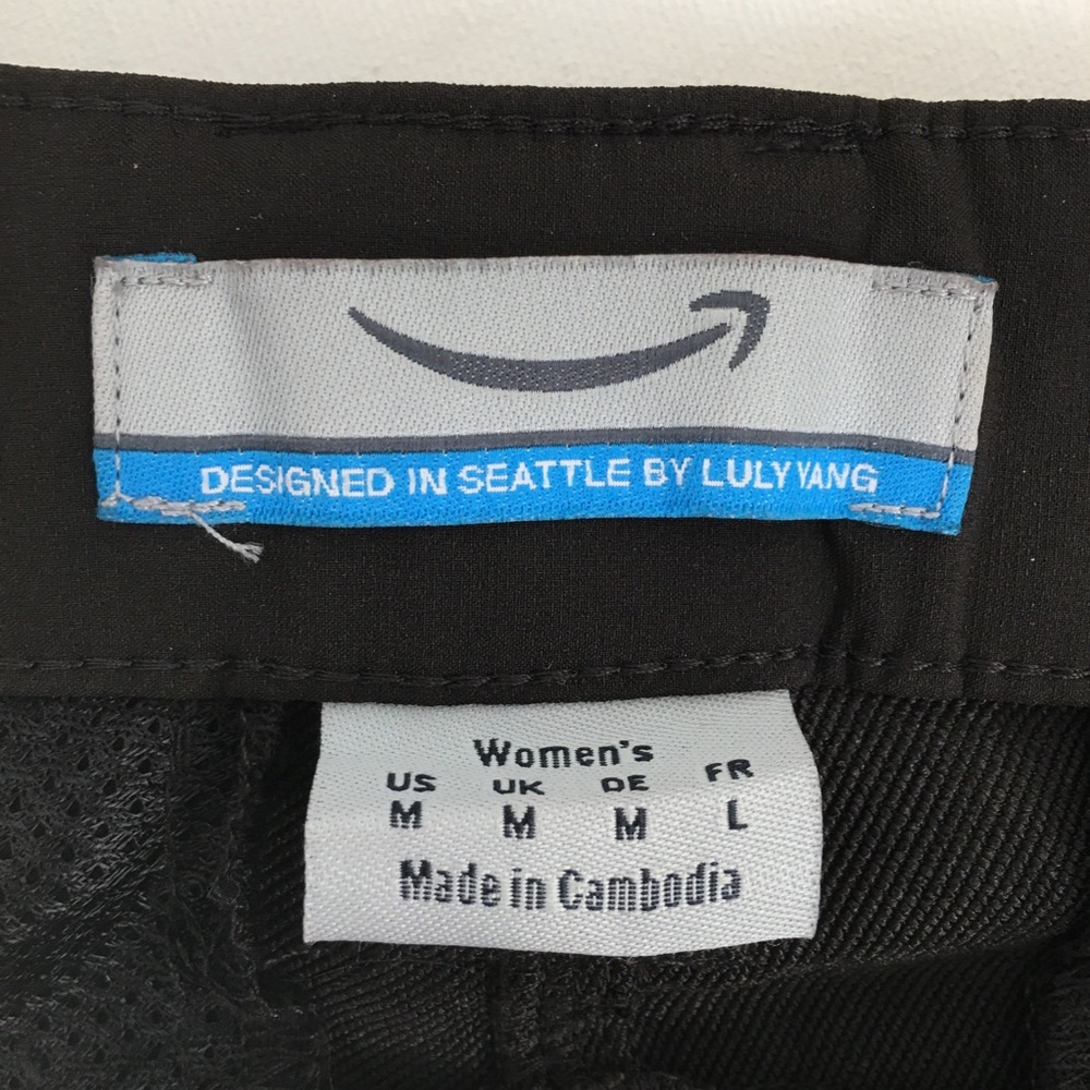 Amazon Womens Delivery Uniform Luly Yang Cargo Pants Black Size Medium - Picture 6 of 11